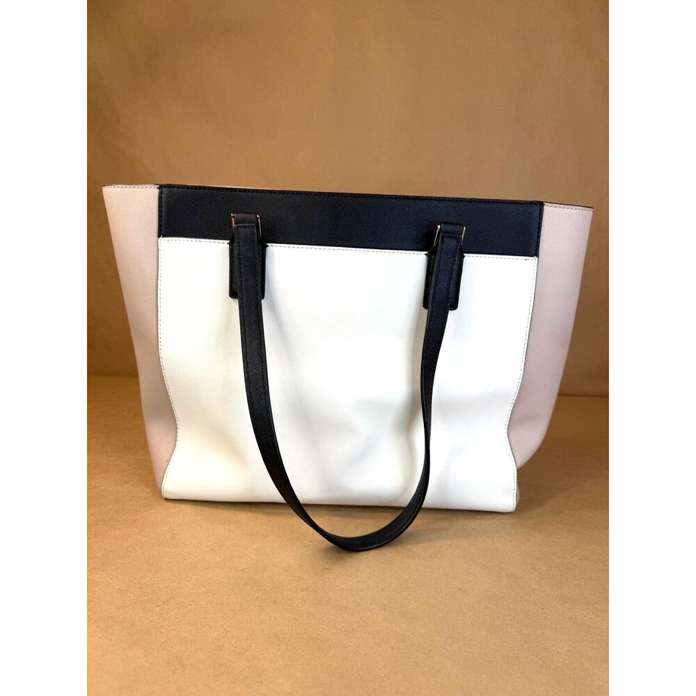 Kate Spade Cameron Large Colorblock Laptop Tote – Black/White/Beige - Picture 4 of 16